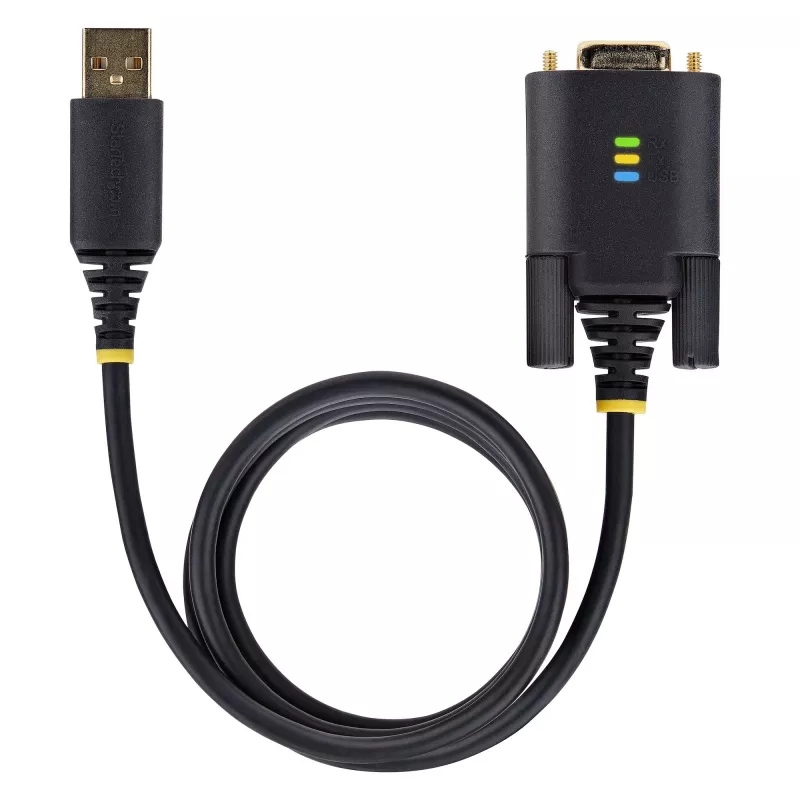 StarTech.com 3ft (1m) USB į RS232 adapteris su COM išlaikymu, keičiamais varžtais/veržlėmis, USB-A į DB9 RS232, FTDI IC, ESD apsauga, Windows/macOS/Linux