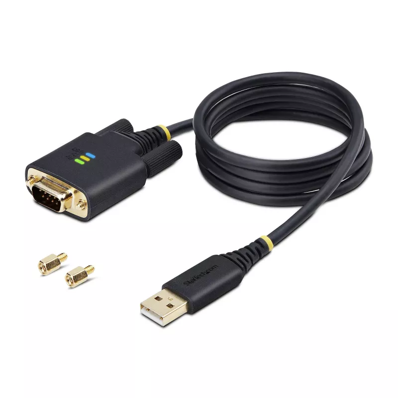 StarTech.com 3ft (1m) USB į RS232 adapteris su COM išlaikymu, keičiamais varžtais/veržlėmis, USB-A į DB9 RS232, FTDI IC, ESD apsauga, Windows/macOS/Linux