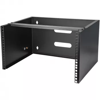 StarTech.com 6U sieninis tinklo stovas – 14 colių gylio (žemo profilio) – 19 colių skydo laikiklis sekliems serveriams ir IT įrangai, tinklo jungikliams – 44 svarų/20 kg talpa, juodas