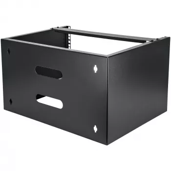 StarTech.com 6U sieninis tinklo stovas – 14 colių gylio (žemo profilio) – 19 colių skydo laikiklis sekliems serveriams ir IT įrangai, tinklo jungikliams – 44 svarų/20 kg talpa, juodas