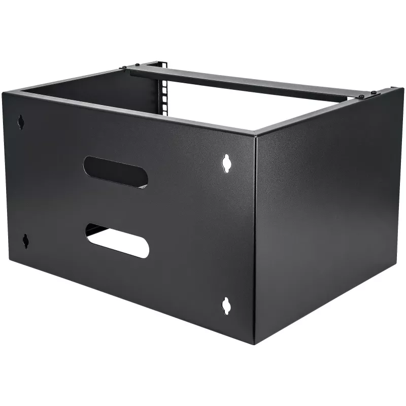 StarTech.com 6U sieninis tinklo stovas – 14 colių gylio (žemo profilio) – 19 colių skydo laikiklis sekliems serveriams ir IT įrangai, tinklo jungikliams – 44 svarų/20 kg talpa, juodas