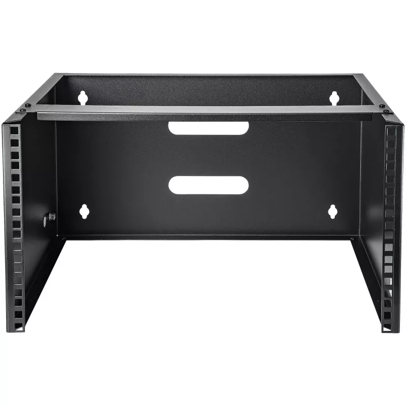 StarTech.com 6U sieninis tinklo stovas – 14 colių gylio (žemo profilio) – 19 colių skydo laikiklis sekliems serveriams ir IT įrangai, tinklo jungikliams – 44 svarų/20 kg talpa, juodas