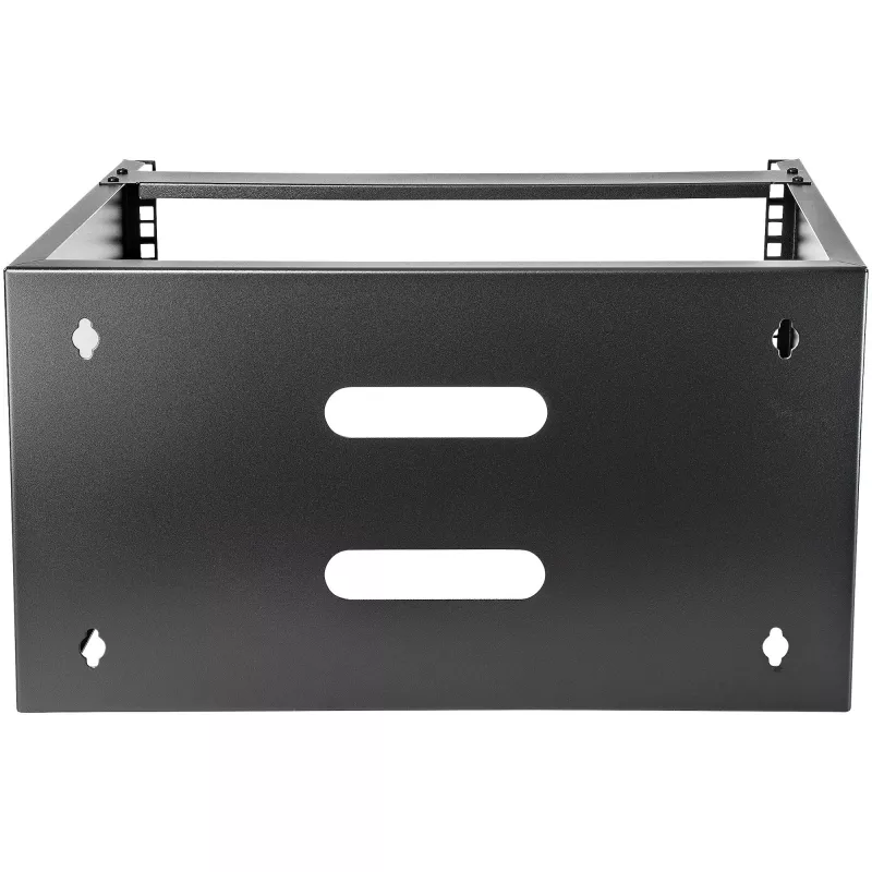 StarTech.com 6U sieninis tinklo stovas – 14 colių gylio (žemo profilio) – 19 colių skydo laikiklis sekliems serveriams ir IT įrangai, tinklo jungikliams – 44 svarų/20 kg talpa, juodas