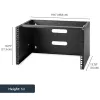 StarTech.com 6U sieninis tinklo stovas – 14 colių gylio (žemo profilio) – 19 colių skydo laikiklis sekliems serveriams ir IT įrangai, tinklo jungikliams – 44 svarų/20 kg talpa, juodas