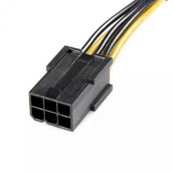 StarTech.com PCI Express 6 kontaktų į 8 kontaktų maitinimo adapterio laidas, PCI-E (8 kontaktų), PCI-E (6 kontaktų), 0,155 m, Kištukas, Lizdas, Tiesus