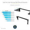 StarTech.com 3U 19 colių vertikalus sieninis stovo laikiklis, sieninis skydo stovas duomenų/AV/IT/kompiuterinei įrangai, 3U stovas spintai ar serverinei, atlaiko 150 svarų (68 kg) apkrovą