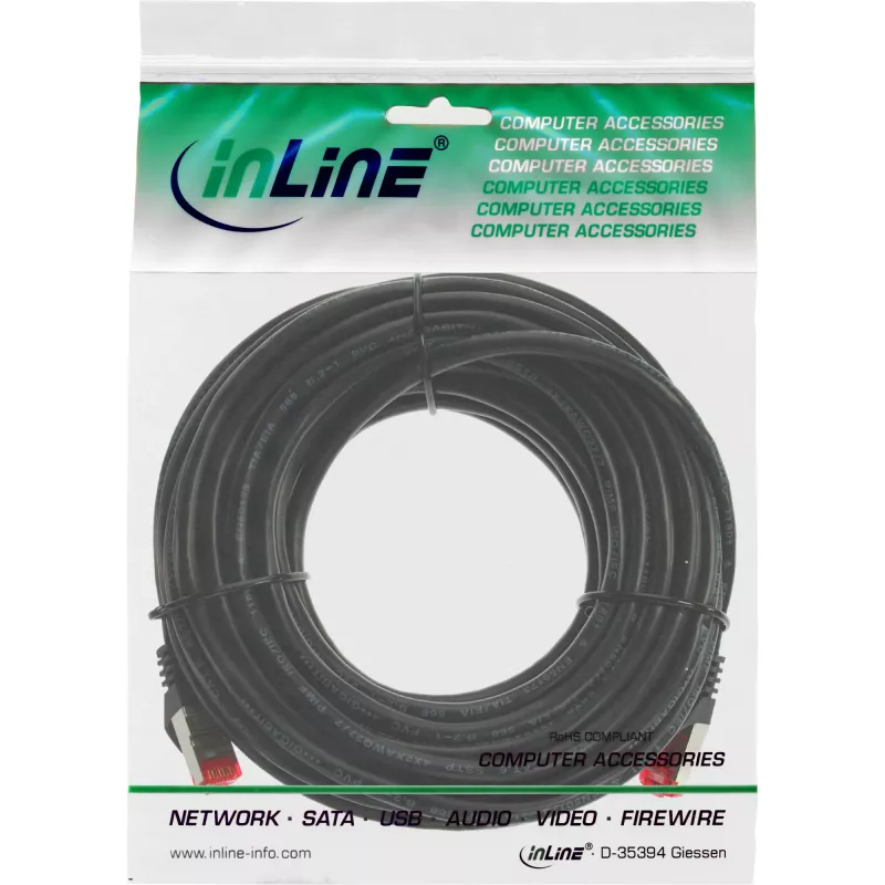 InLine Patch Cable S/FTP PiMF Cat.6 250MHz PVC varis juodas 5m