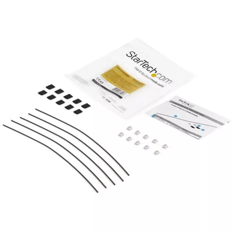 „StarTech.com CONNLOCKPK5“ – 5 vnt. apsauginių kabelių trosų adapteriams ir raktams, universalus kabelių trosų rinkinys, reguliuojamo ilgio plieninis apsauginis trosas