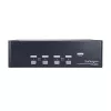 StarTech.com 4 prievadų dvigubas DisplayPort KVM jungiklis - 4K 60Hz, 3840 x 2160 pikseliai, 4K Ultra HD, montavimas į stelažą, 18 W, 2U, juodas