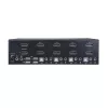 StarTech.com 4 prievadų dvigubas DisplayPort KVM jungiklis - 4K 60Hz, 3840 x 2160 pikseliai, 4K Ultra HD, montavimas į stelažą, 18 W, 2U, juodas