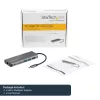 StarTech.com USB-C kelių prievadų adapteris - USB-C kelioninis dokas į 4K HDMI, 3x USB 3.0 šakotuvas, SD/SDHC, GbE, 60W PD 3.0 praėjimas - USB Type-C/Thunderbolt 3