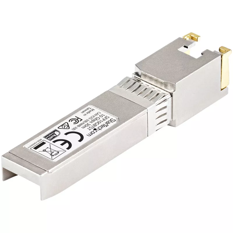 StarTech.com Cisco SFP-10GB-TC suderinamas SFP+ modulis – 10GBASE-T, SFP į RJ45, Cat6/Cat5e, 10GE Gigabit Ethernet, RJ-45, 30 m – Cisco Firepower, ASR1000, ASR9000