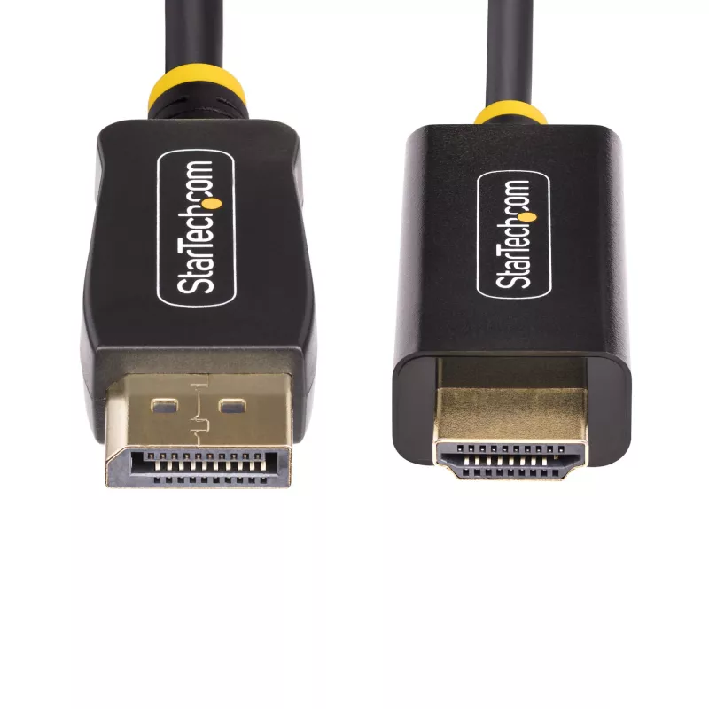 StarTech.com 3,3 pėdų (1 m) DisplayPort į HDMI adapterio laidas, 4K 60Hz su HDR, DP į HDMI 2.0b, aktyvus vaizdo keitiklis, DisplayPort staliniam kompiuteriui prie HDMI monitoriaus