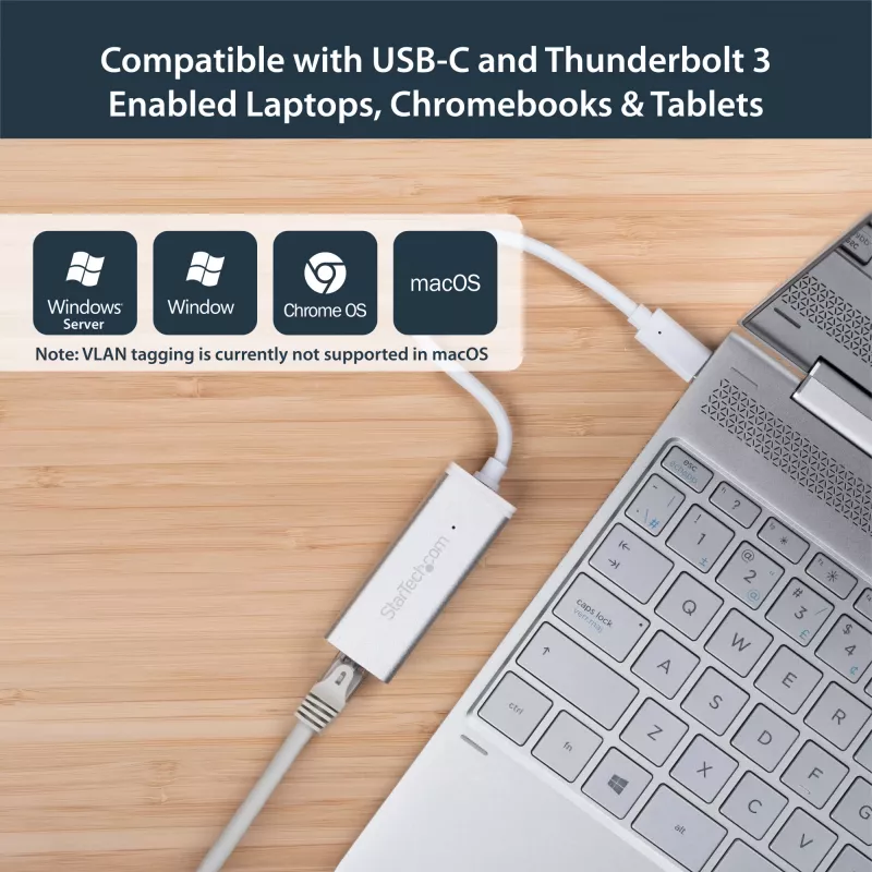 StarTech.com USB-C į Gigabit tinklo adapteris – sidabrinis