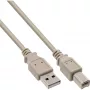 USB 2.0 laidas Type A kištukas / B kištukas smėlio spalvos 1m InLine 34510H