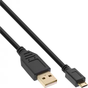 InLine Micro USB 2.0 laidas USB A (vyriškas) / Micro-B (vyriškas), juodas, 2 m