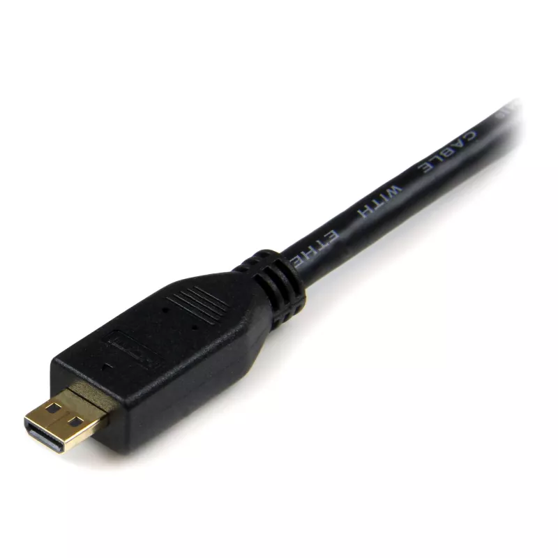 StarTech.com HDADMM2M High Speed HDMI–Micro HDMI kabelis su Ethernet, M/M, 2 m, 34 AWG, paauksuoti kontaktai, juodas