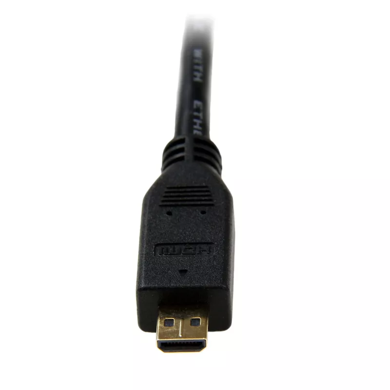 StarTech.com HDADMM2M High Speed HDMI–Micro HDMI kabelis su Ethernet, M/M, 2 m, 34 AWG, paauksuoti kontaktai, juodas