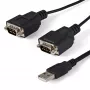 StarTech.com 1,8 m 2 prievadų FTDI USB į RS232 adapterio kabelis su COM išlaikymu