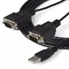 StarTech.com 1,8 m 2 prievadų FTDI USB į RS232 adapterio kabelis su COM išlaikymu