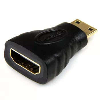 StarTech.com Mini HDMI į HDMI adapteris - 4K didelės spartos HDMI adapteris - 4K 30Hz Ultra HD didelės spartos HDMI adapteris - HDMI 1.4 - paauksuotos jungtys - UHD Mini HDMI adapteris 4K - juodas
