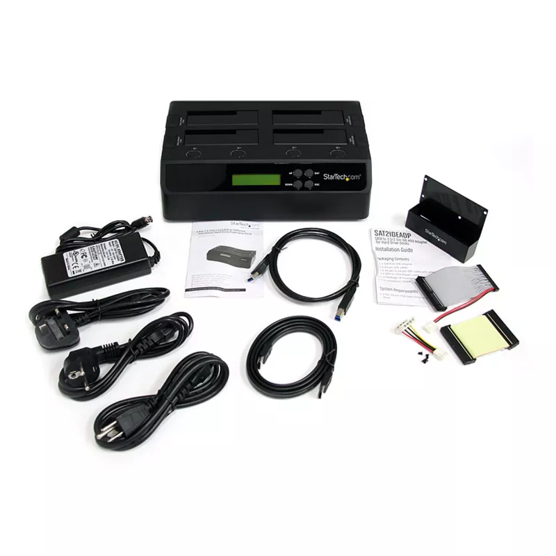 StarTech.com 4 lizdų USB 3.0 eSATA į SATA atskiras 1:3 HDD kietojo disko kopijavimo dokas