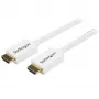 StarTech.com 5m / 16 ft CL3 klasės HDMI laidas su Ethernet - sieninis Ultra HD HDMI laidas - 4K 30Hz UHD didelės spartos HDMI laidas - 10.2 Gbps - HDMI 1.4 vaizdo/ekrano laidas - 30AWG, baltas