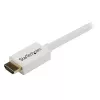 StarTech.com 5m / 16 ft CL3 klasės HDMI laidas su Ethernet - sieninis Ultra HD HDMI laidas - 4K 30Hz UHD didelės spartos HDMI laidas - 10.2 Gbps - HDMI 1.4 vaizdo/ekrano laidas - 30AWG, baltas