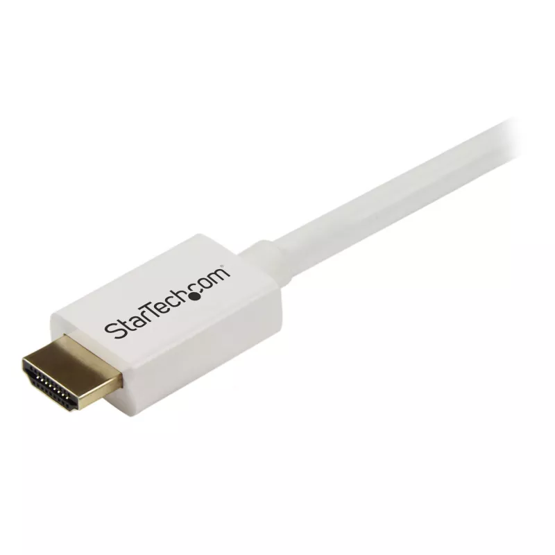 StarTech.com 5m / 16 ft CL3 klasės HDMI laidas su Ethernet - sieninis Ultra HD HDMI laidas - 4K 30Hz UHD didelės spartos HDMI laidas - 10.2 Gbps - HDMI 1.4 vaizdo/ekrano laidas - 30AWG, baltas