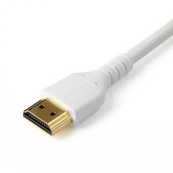 StarTech.com 6ft (2m) Lieknas HDMI 2.0 laidas, lankstus Premium sertifikuotas HDMI laidas su Ethernet, UHD 4K 60Hz HDR10, tvirtas aramidinio pluošto dizainas su TPE apvalkalu, baltas