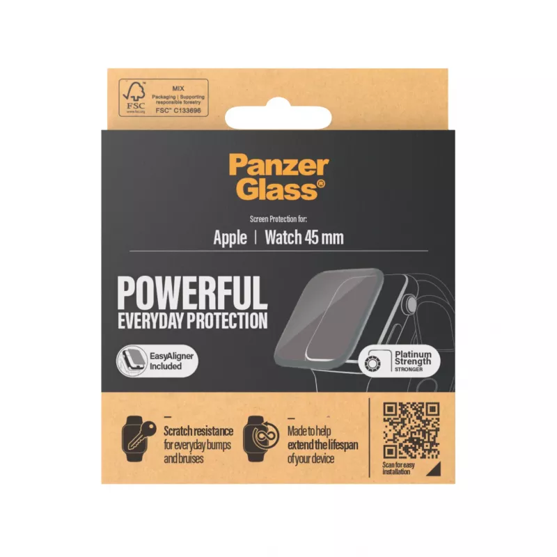 PanzerGlass ® Apple Watch Series 9 | 8 | 7 | 45mm | Apsauginis stiklas ekranui
