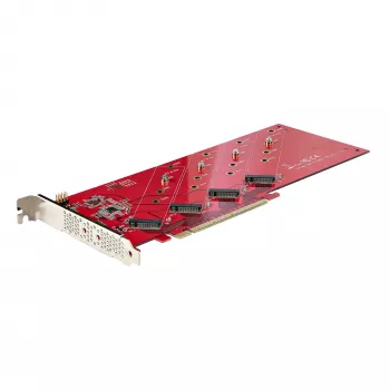 StarTech.com Quad M.2 PCIe adapterio kortelė, PCIe x16 į keturis NVMe arba AHCI M.2 SSD, PCI Express 4.0, 7,8GBps/diske, reikalinga bifurkacija, suderinama su Windows/Linux