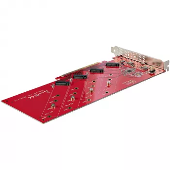 StarTech.com Quad M.2 PCIe adapterio kortelė, PCIe x16 į keturis NVMe arba AHCI M.2 SSD, PCI Express 4.0, 7,8GBps/diske, reikalinga bifurkacija, suderinama su Windows/Linux