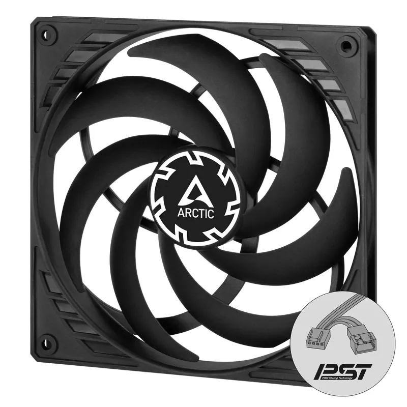 ARCTIC P14 Slim PWM PST slėgio optimizavimo 140 mm PWM ventiliatorius su integruotu Y kabeliu