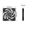 ARCTIC P14 Slim PWM PST slėgio optimizavimo 140 mm PWM ventiliatorius su integruotu Y kabeliu