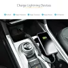 StarTech.com 50 cm USB į Lightning laidas, MFi sertifikuotas, spiralinis iPhone įkrovimo laidas, juodas, patvari TPE striukė, aramido pluoštas