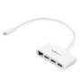 StarTech.com 3 prievadų USB-C centras su Gigabit Ethernet - USB-C į 3x USB-A - USB 3.0 centras - Baltas