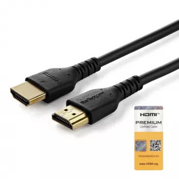 StarTech.com 3ft (1m) Lieknas HDMI 2.0 laidas, lankstus sertifikuotas HDMI laidas su Ethernet, UHD 4K 60Hz HDR10, patvari aramido pluošto konstrukcija su TPE apvalkalu