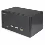 StarTech.com 2 prievadų 3 monitorių DisplayPort KVM jungiklis – 4K 60Hz UHD HDR – darbalaukio DP 1.2 KVM su 2 prievadų USB 3.0 šakotuvu (5Gbps) ir 4x USB 2.0 HID prievadais, garsu, sparčiųjų klavišų perjungimu – TAA