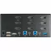 StarTech.com 2 prievadų 3 monitorių DisplayPort KVM jungiklis – 4K 60Hz UHD HDR – darbalaukio DP 1.2 KVM su 2 prievadų USB 3.0 šakotuvu (5Gbps) ir 4x USB 2.0 HID prievadais, garsu, sparčiųjų klavišų perjungimu – TAA