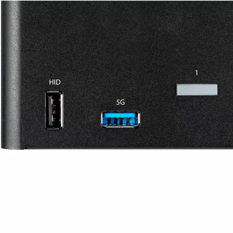 StarTech.com 2 prievadų 3 monitorių DisplayPort KVM jungiklis – 4K 60Hz UHD HDR – darbalaukio DP 1.2 KVM su 2 prievadų USB 3.0 šakotuvu (5Gbps) ir 4x USB 2.0 HID prievadais, garsu, sparčiųjų klavišų perjungimu – TAA