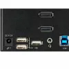 StarTech.com 2 prievadų 3 monitorių DisplayPort KVM jungiklis – 4K 60Hz UHD HDR – darbalaukio DP 1.2 KVM su 2 prievadų USB 3.0 šakotuvu (5Gbps) ir 4x USB 2.0 HID prievadais, garsu, sparčiųjų klavišų perjungimu – TAA