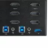 StarTech.com 2 prievadų 3 monitorių DisplayPort KVM jungiklis – 4K 60Hz UHD HDR – darbalaukio DP 1.2 KVM su 2 prievadų USB 3.0 šakotuvu (5Gbps) ir 4x USB 2.0 HID prievadais, garsu, sparčiųjų klavišų perjungimu – TAA