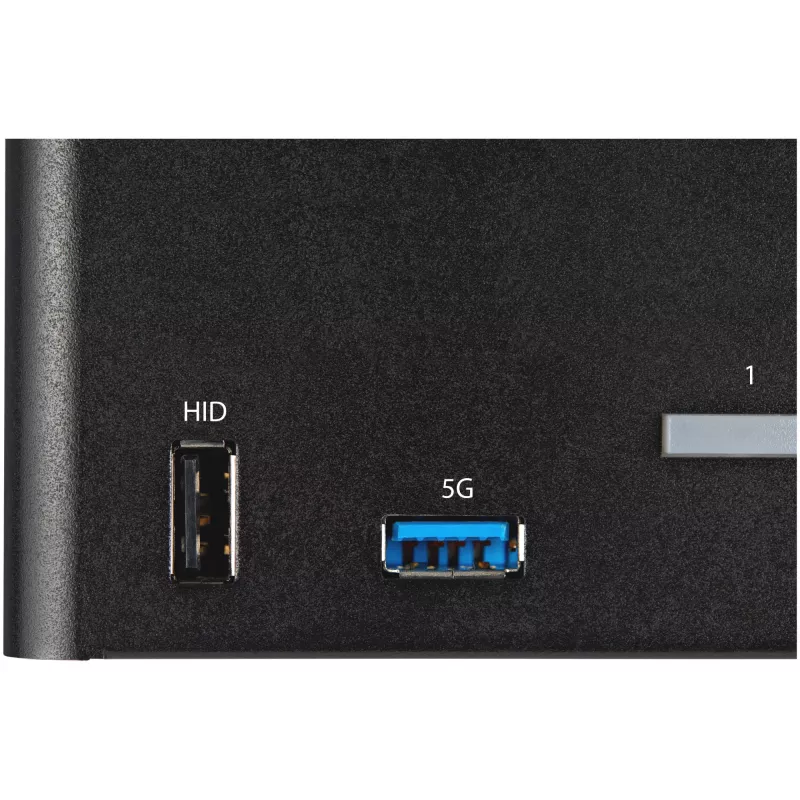 StarTech.com 2 prievadų keturių monitorių DisplayPort KVM jungiklis – 4K 60Hz UHD HDR – stalinis 4K DP 1.2 KVM su 2 prievadų USB 3.0 šakotuvu (5Gbps) ir 4x USB 2.0 HID prievadais, garsu, klavišiniu perjungimu, TAA