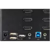 StarTech.com 2 prievadų keturių monitorių DisplayPort KVM jungiklis – 4K 60Hz UHD HDR – stalinis 4K DP 1.2 KVM su 2 prievadų USB 3.0 šakotuvu (5Gbps) ir 4x USB 2.0 HID prievadais, garsu, klavišiniu perjungimu, TAA