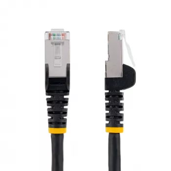 StarTech.com 5m CAT6a Ethernet kabelis - juodas - mažai dūmų, be halogenų (LSZH) - 10GbE 500MHz 100W PoE++ RJ-45 su apsauga nuo užkabinimo ir įtempimo mažinimu S/FTP tinklo jungiamasis kabelis