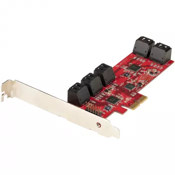 StarTech.com SATA PCIe kortelė - 10 prievadų PCIe SATA plėtinio kortelė - 6Gbps - žemo/viso profilio - sukrautos SATA jungtys - ASM1062 be RAID - PCI Express į SATA keitiklis/ adapteris