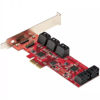 StarTech.com SATA PCIe kortelė - 10 prievadų PCIe SATA plėtinio kortelė - 6Gbps - žemo/viso profilio - sukrautos SATA jungtys - ASM1062 be RAID - PCI Express į SATA keitiklis/ adapteris