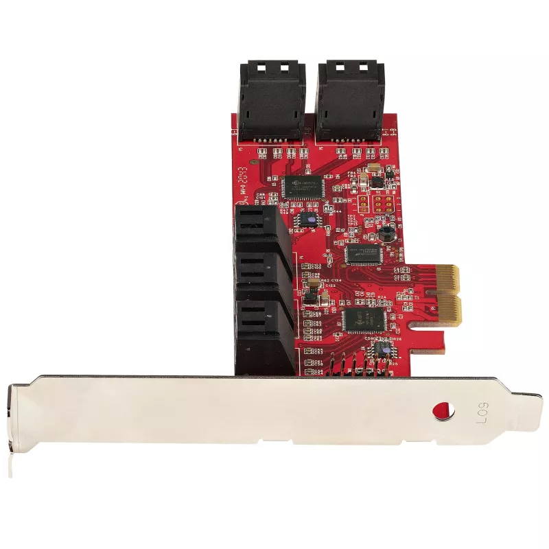 StarTech.com SATA PCIe kortelė - 10 prievadų PCIe SATA plėtinio kortelė - 6Gbps - žemo/viso profilio - sukrautos SATA jungtys - ASM1062 be RAID - PCI Express į SATA keitiklis/ adapteris
