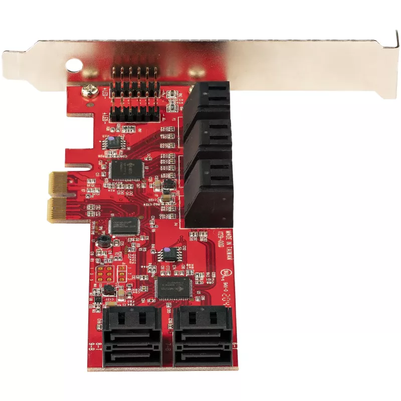 StarTech.com SATA PCIe kortelė - 10 prievadų PCIe SATA plėtinio kortelė - 6Gbps - žemo/viso profilio - sukrautos SATA jungtys - ASM1062 be RAID - PCI Express į SATA keitiklis/ adapteris